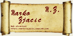 Marko Zjačić vizit kartica